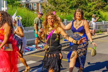 Provincetown, Massachusetts Us - 17 Ağustos 2017 Yürüyenler 