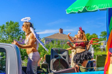 Provincetown, Massachusetts Us - 17 Ağustos 2017 Yürüyenler 