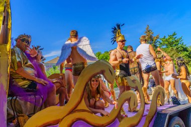 Provincetown, Massachusetts Us - 17 Ağustos 2017 Yürüyenler 