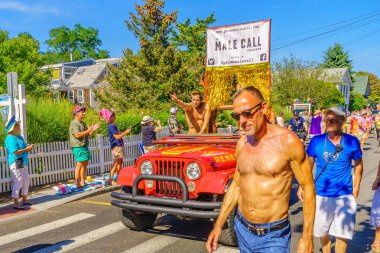 Provincetown, Massachusetts Us - 17 Ağustos 2017 Yürüyenler 