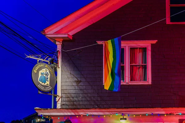 Provincetown Massachusetts Ağustos 2017 Cape Cod Provincetown sonundaki sakinleri ve turistler bir büyük gay nüfusa sahiptir.. — Stok fotoğraf