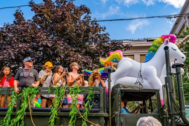 Provincetown, Massachusetts Us - 22 Ağustos 2019 Yürüyenler 