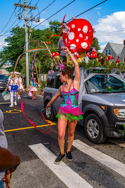Provincetown, Massachusetts Us - 22 Ağustos 2019 Yürüyenler 