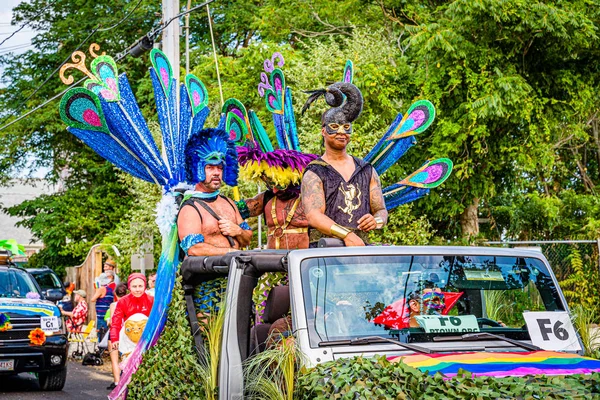 Provincetown, Massachusetts ABD - 22 Ağustos 2019 Ticaret Caddesi 'ndeki Yıllık Provincetown Karnaval Yürüyüşü. — Stok fotoğraf