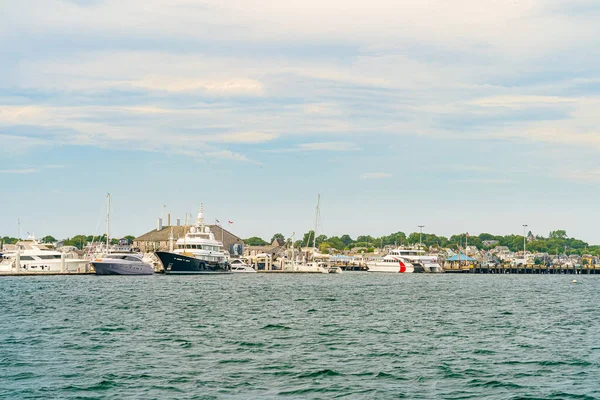 Ships and boats in the Provincetown Marina Cape Cod Provincetown MA US — Stock Photo, Image