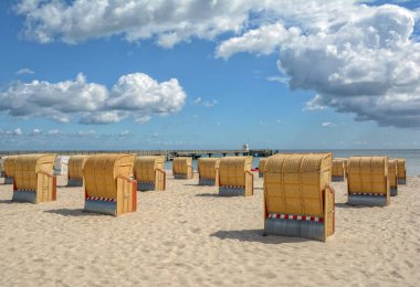 Beach in Seaside Resort of Dahme,baltic Sea,Schleswig-Holstein,Germany