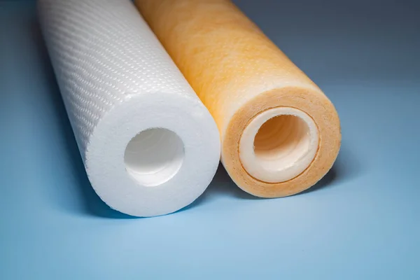 Su filtresi kartuşları, evrensel tortu filtresi, yeni ve kullanılmış filtre arasındaki karşılaştırma, su kalitesi konsepti