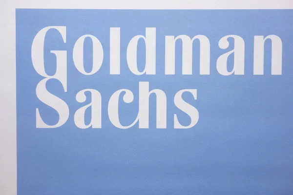 Konskie Poland May 2018 Logo Brand Goldman Sachs Paper Sheet — Stock Photo, Image