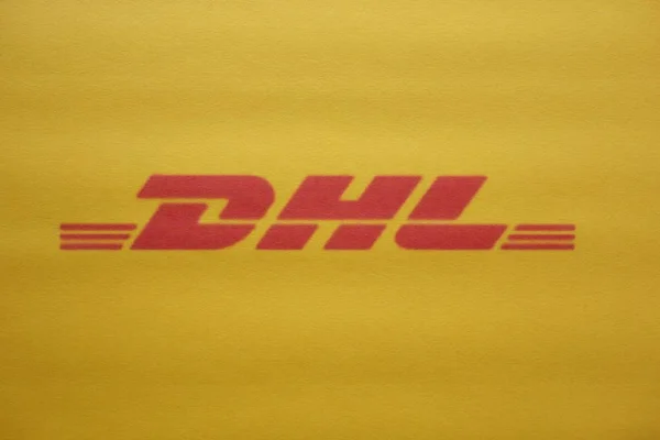 Konskie Pologne Mai 2018 Logo Marque Dhl Sur Feuille Papier — Photo