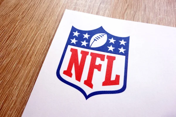 Konskie Poland May 2018 Logo Nfl National Football League Paper — Stock Photo, Image