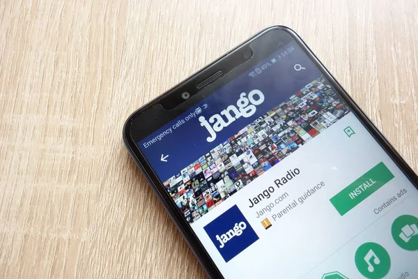 Konskie Polen Juni 2018 Jango Radio App Auf Google Play — Stockfoto