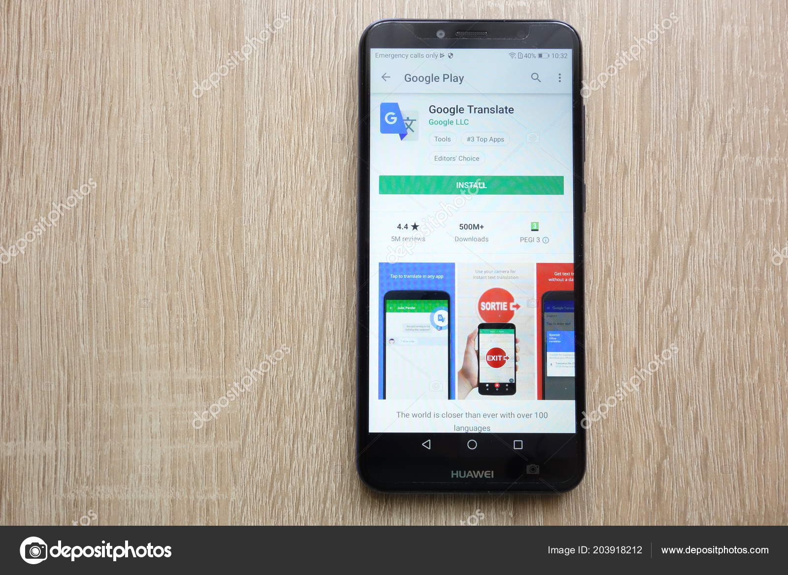 Konskie Poland Июня 2018 Года Google Translate App Google Play.