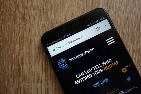Konskie Poland Juli 2018 Nucleus Vision Ncash Kryptowährung Website Angezeigt — Stockfoto