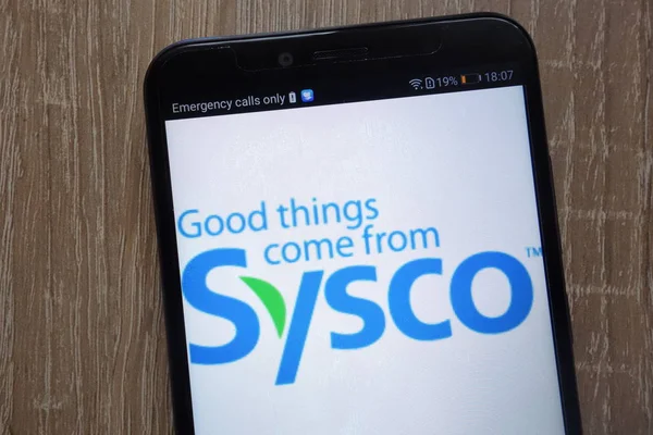 Konskie Poland August 2018 Sysco Logo Auf Modernem Smartphone — Stockfoto