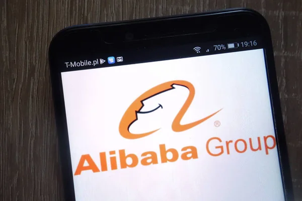 Konskie Polen August 2018 Alibaba Group Logo Auf Einem Modernen — Stockfoto