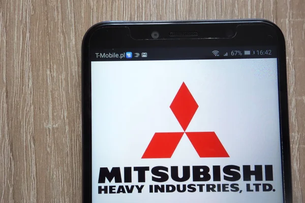 Konskie Poland August 2018 Mitsubishi Heavy Industries Logo Displayed Modern — Stock Photo, Image