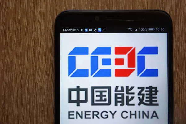 Konskie Polonia Agosto 2018 China Energy Engineering Corporation Logo Exhibido — Foto de Stock