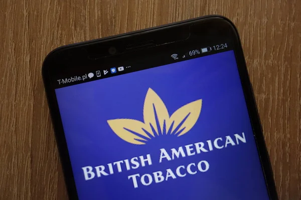 Konskie Poland Августа 2018 Года Логотип British American Tobacco Отображается — стоковое фото