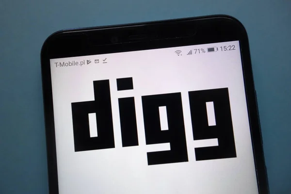 Konskie Poland November 2018 Digg Logo Auf Smartphone Angezeigt — Stockfoto