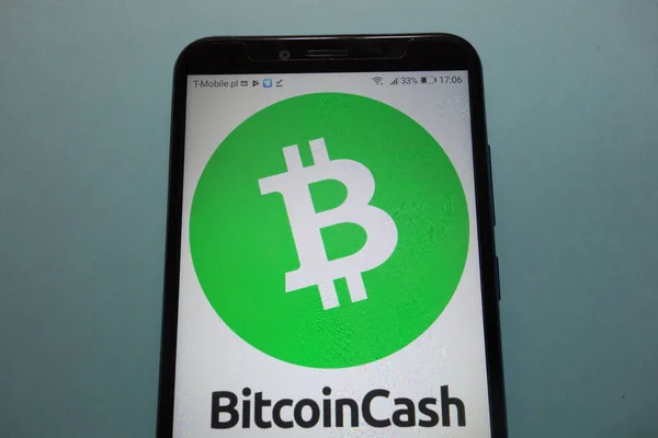 Konskie Polonia Noviembre 2018 Bitcoin Cash Bch Logotipo Criptomoneda Que — Foto de Stock