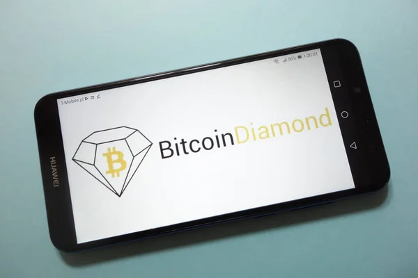 Konskie Polonia Noviembre 2018 Bitcoin Diamond Bcd Logotipo Criptomoneda Que — Foto de Stock