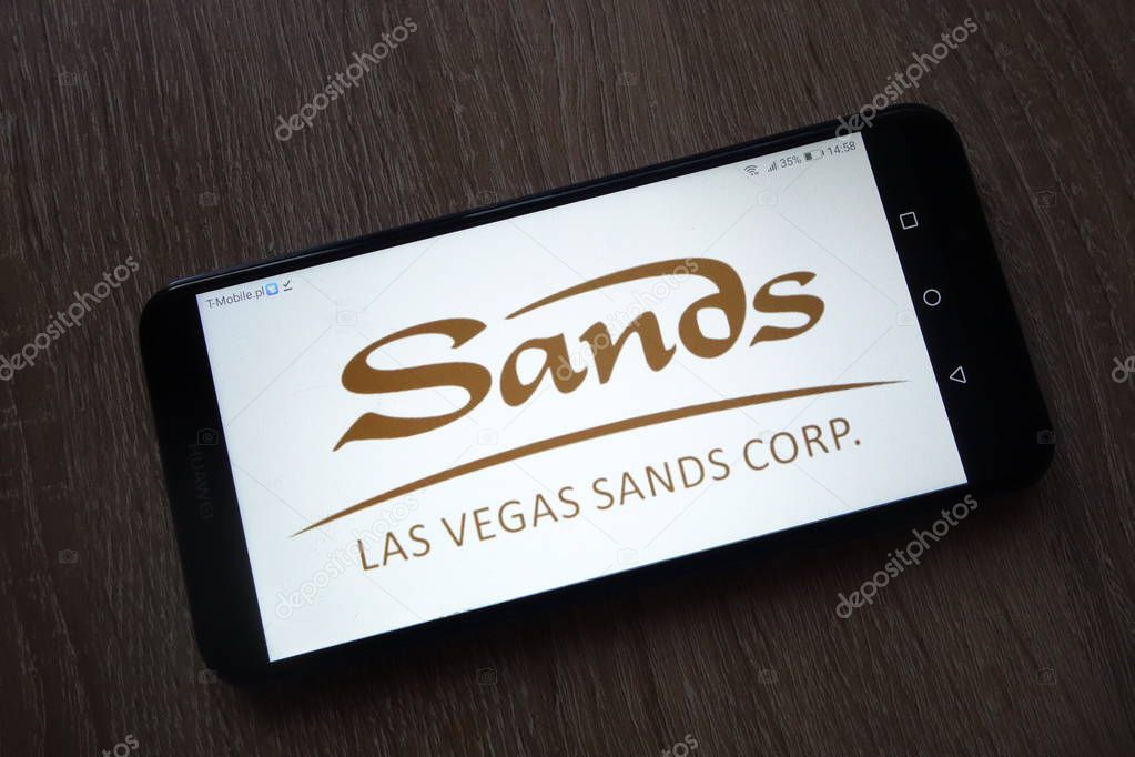 KONSKIE, POLAND - December 01, 2018: Las Vegas Sands Corporation logo displayed on smartphone. Las Vegas Sands Corporation is an American casino and resort company