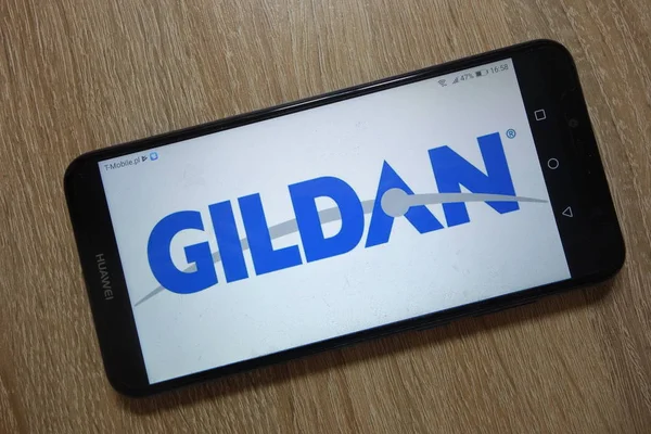 Konskie Polen 2018 Goldan Activewear Logo Auf Dem Smartphone — Stockfoto