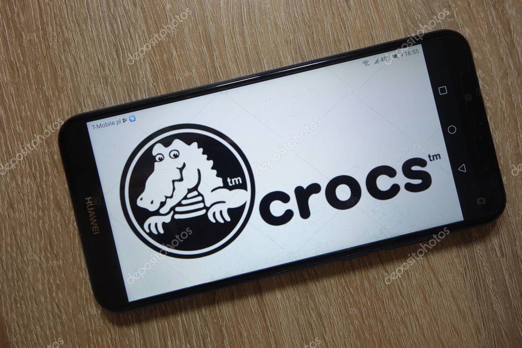 KONSKIE, POLAND - December 01, 2018: Crocs, Inc. logo displayed on smartphone