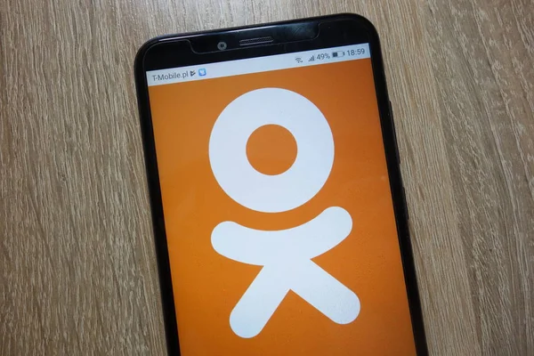 Konskie Poland December 2018 Odnoklassniki Logo Displayed Smartphone — Stock Photo, Image