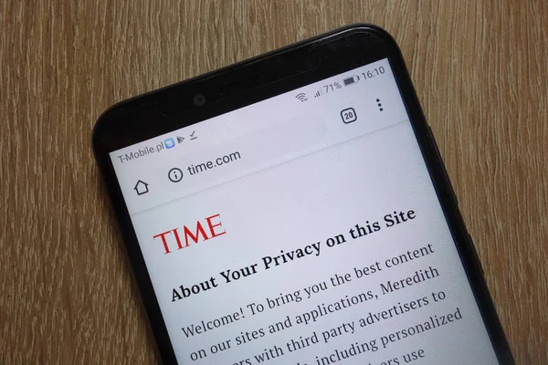 Konskie Poland December 2018 Time Magazine Website Time Com Displayed — Stock Photo, Image