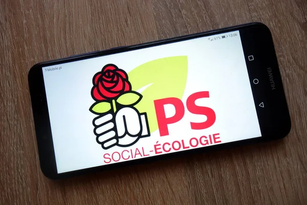 Konskie Lengyelország Január 2019 Szocialista Párt Francia Parti Socialiste Logó — Stock Fotó