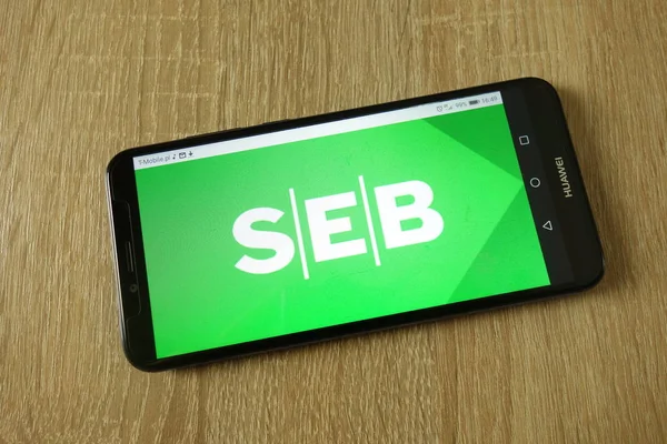 Konskie Polen Februar 2019 Seb Pank Logo Auf Dem Smartphone — Stockfoto