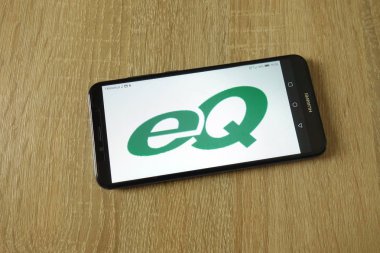 Konskie, Polonya - 22 Şubat 2019: smartphone üzerinde görüntülenen eq banka Abp logosu