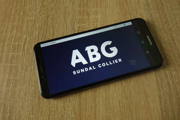 Konskie Poland März 2019 Abg Sundal Collier Bank Logo Angezeigt — Stockfoto