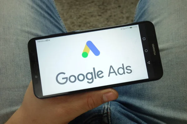 Konskie Polonya Nisan 2019 Google Ads Online Reklam Platformu Logosu — Stok fotoğraf