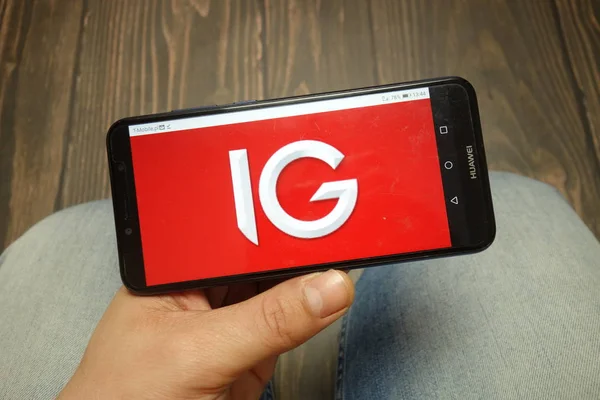 Konskie, poland - 05. Mai 2019: ig-Logo auf Smartphone angezeigt — Stockfoto
