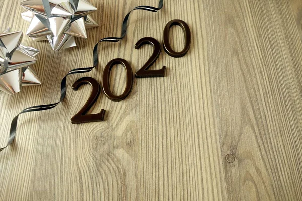 Новий рік 2020 вітальна листівка або концепція запрошення на вечірку — стокове фото