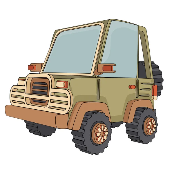 Vektor 4X4 Geländewagen Pickup Vektor Clip Art — Stockvektor