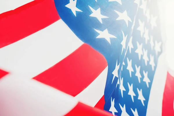 Американський Прапор Меморіальна Дня Незалежності Липня — стокове фото