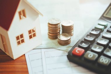 Ev için para kavramı hesap makinesi maliyet tasarrufu
