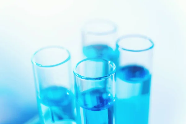 Teste Químico Laboratório Vidro Sala Colo Conceito Científico — Fotografia de Stock