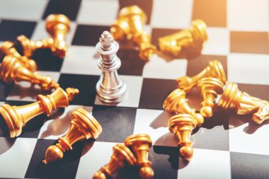 Satranç oyunu başarılı iş lideri kavramının