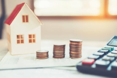 Ev için para kavramı hesap makinesi maliyet tasarrufu