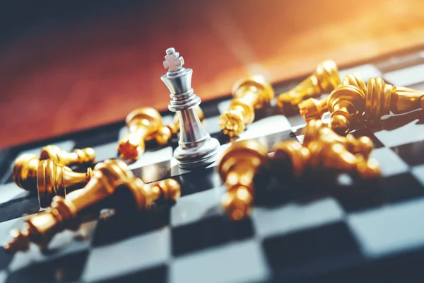Chess Game Successful Business Leader Concept — Stock Photo, Image