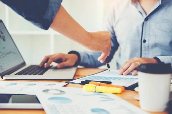 Business Arbetande Konferens Team Möte Kollegor Diskuterar Planering Strategi Analys — Stockfoto