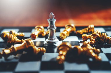 Satranç oyunu başarılı iş lideri kavramının
