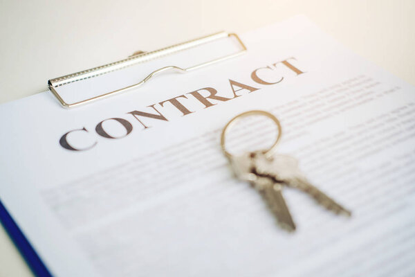 Sign agreement contract, Insurance Home concept