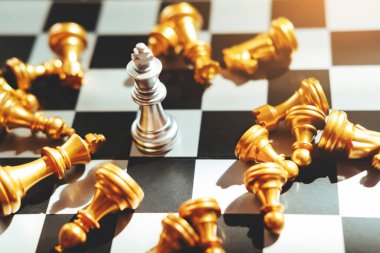 Satranç oyunu başarılı iş lideri kavramının