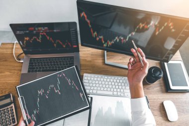 Yatırım hisse senedi piyasası girişimci Iş adam tartışmak ve