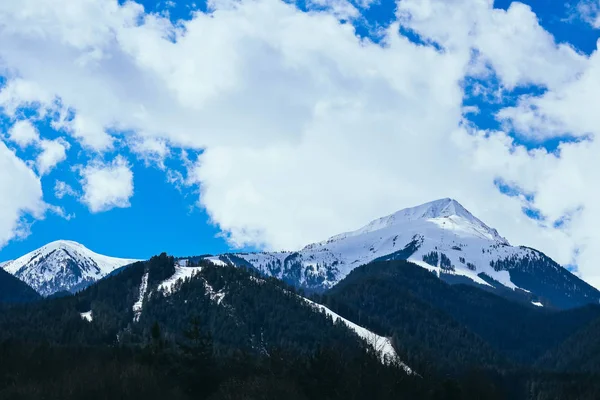 Пік Гірського Снігу Красивий Природний Зимовий Фон Крижана Вершина Пагорба — стокове фото